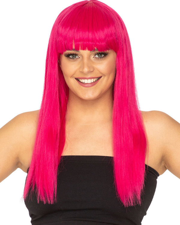 Fashion Deluxe Fuschia Pink Long Wig
