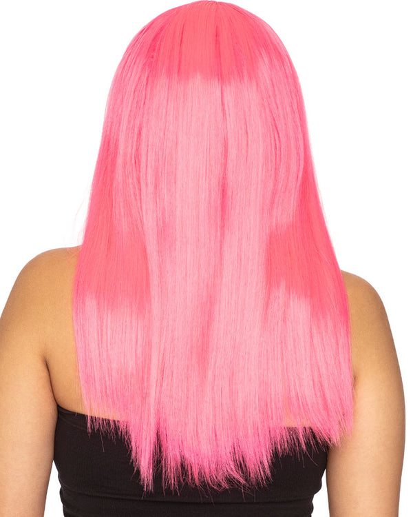 Fashion Deluxe Neon Pink Long Wig