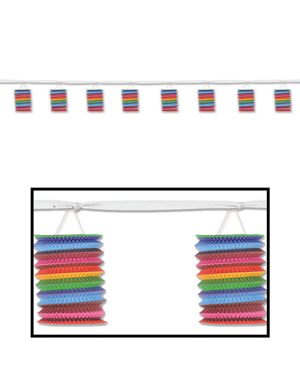 Mexican Serape Lantern Garland 3.7m