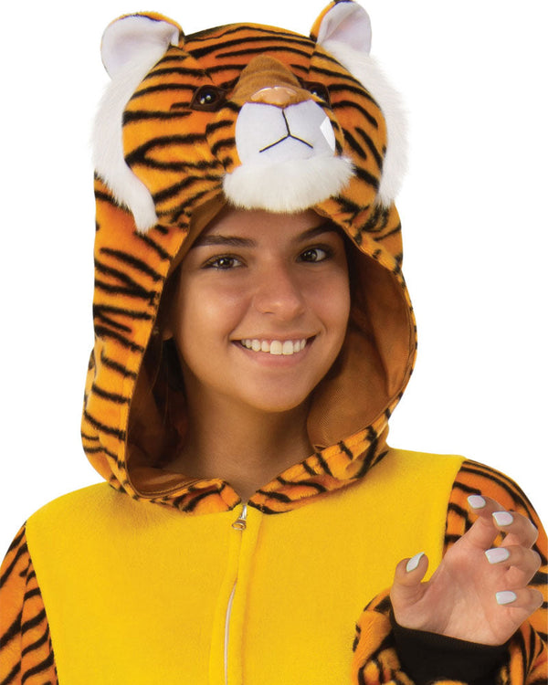 Furry Tiger Jumpsuit Adult Costume