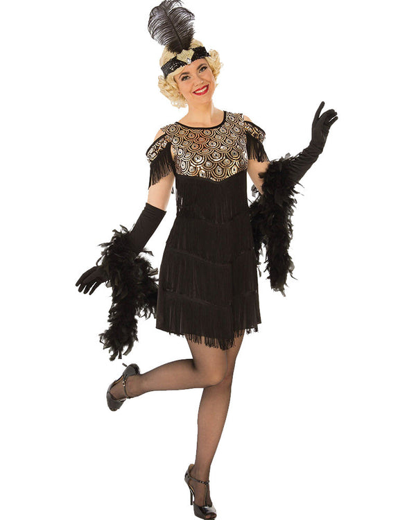 20s Gold Flapper Womens Costume