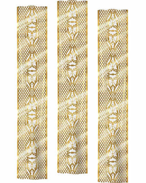 Arabian Nights Gold Lattice Party Panels Pack of 3
