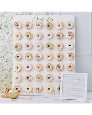 Gold Wedding Large Donut Wall