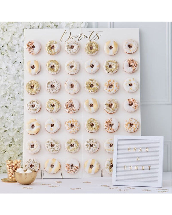 Gold Wedding Large Donut Wall