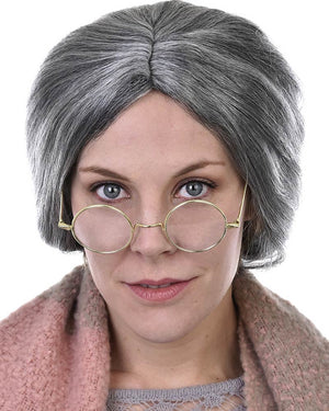 Grey Grandma Wig
