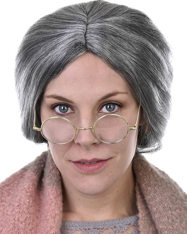 Grey Grandma Wig