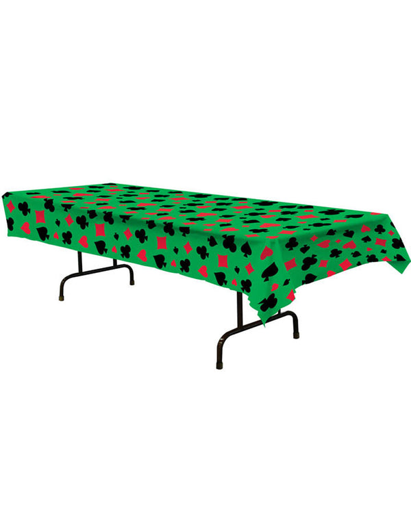 Green Casino Plastic Tablecover