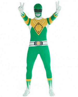 Green Power Rangers Morphsuit Adult Costume
