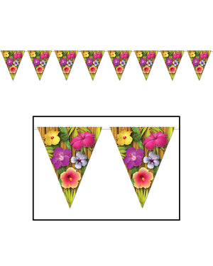 Hawaiian Luau Pennant Banner
