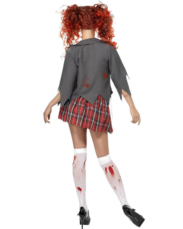 High School Horror Zombie Uniform Womens Costume