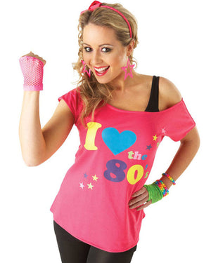 I Love the 80s Pink Womens T Shirt
