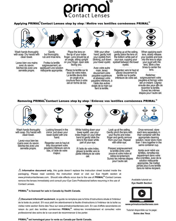 Dracula Primal 14mm Red and Black Contact Lenses