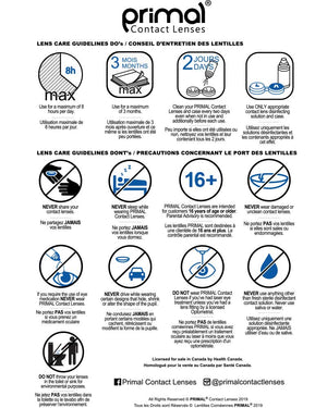 Dracula Primal 14mm Red and Black Contact Lenses