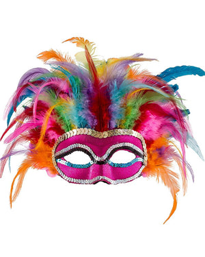 Rainbow Feather Mask