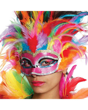 Rainbow Feather Mask