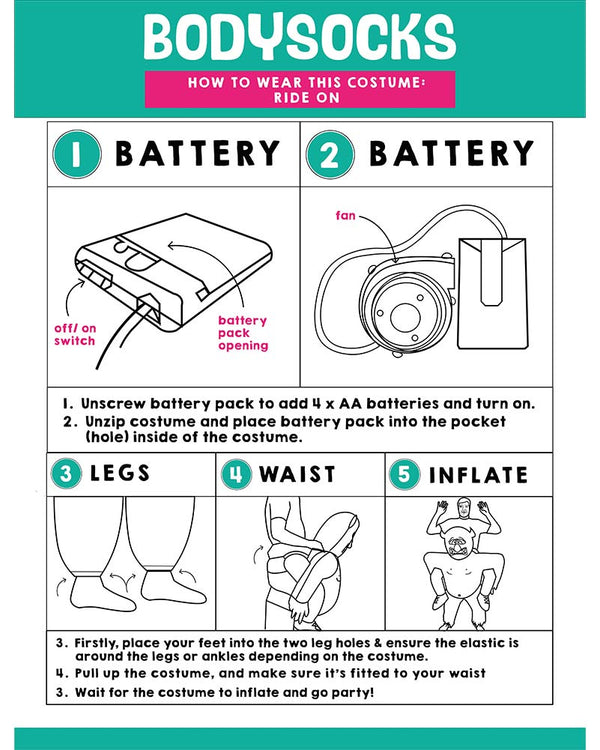 Zebra Inflatable Adult Costume