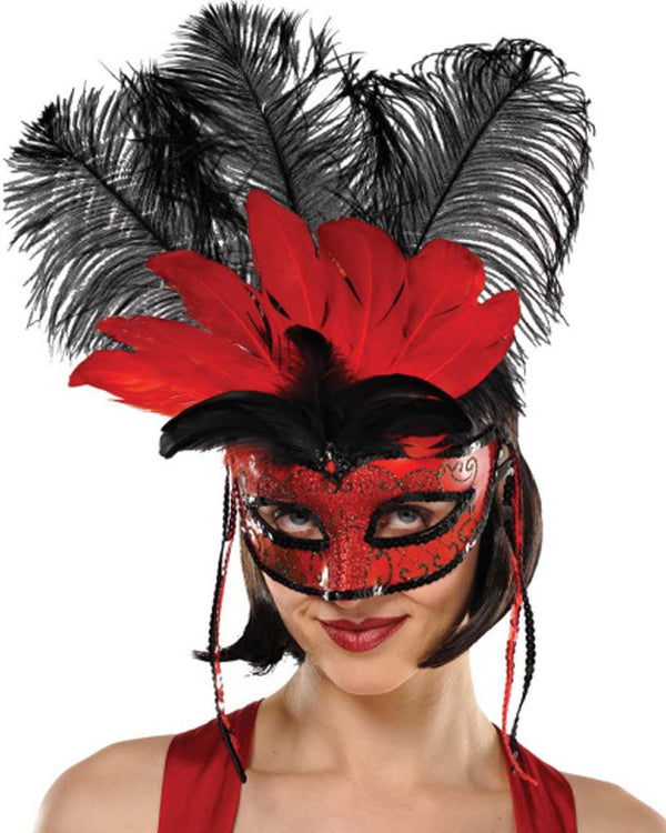 Temptation Red and Black Eye Mask