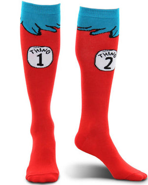 Dr Seuss Thing 1 and 2 Kids Socks