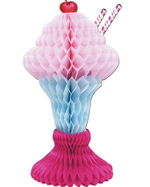 50s Tissue Ice Cream Sundae Decoration