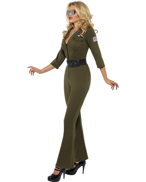 Top Gun Aviator Jumpsuit Womens Costume