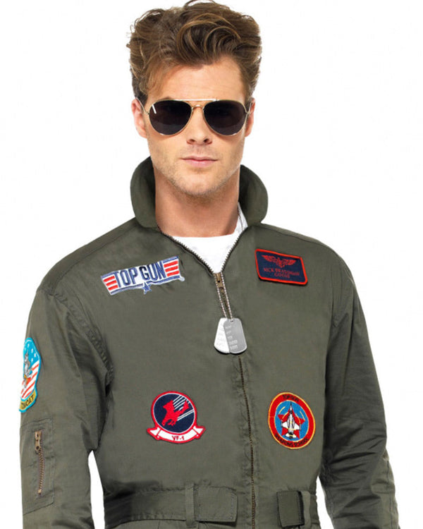 Top Gun Jumpsuit Deluxe Mens Costume