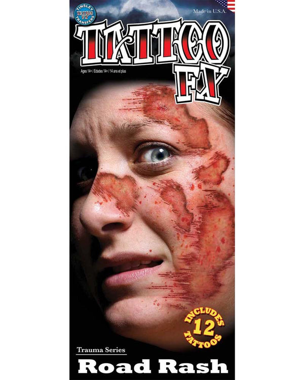 Road Rash FX Temporary Tattoos