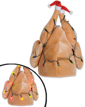 Plush Light Up Christmas Turkey Hat