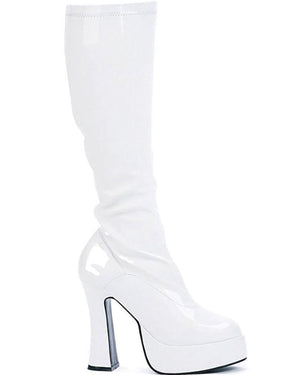 White Platform Go Go Womens Boots