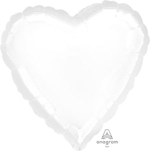 45cm Standard Heart HX Metallic White S15