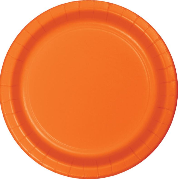 Sunkissed Orange Round Paper Plate 22cm Pack of 24