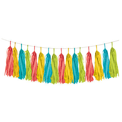 Serape Tissue Paper Tassel Garland