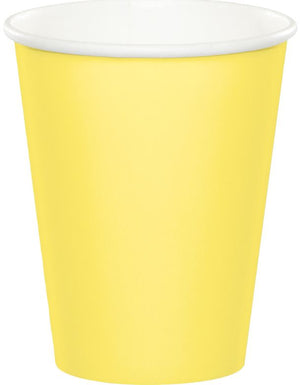 Mimosa Yellow 266ml Paper Cups Pack of 24