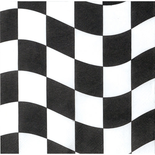 Black & White Check Lunch Napkins Pack of 18