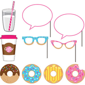 Donut Time Assorted Photo Booth Props Pack of 10