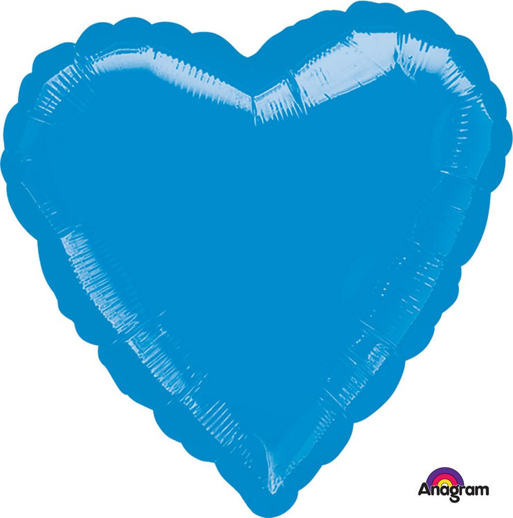 45cm Standard Heart HX Metallic Blue S15