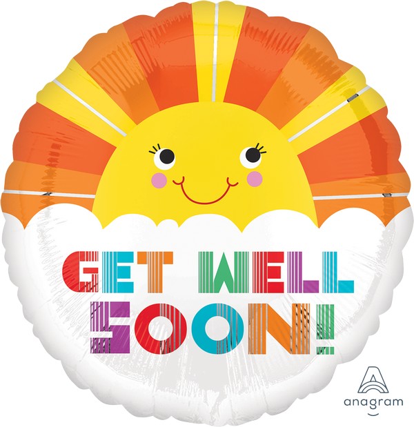 45cm Standard HX Get Well Soon Smiley Sunshine S40