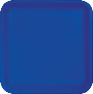 Cobalt Blue Square Lunch Plates Paper 18cm Pack of 18