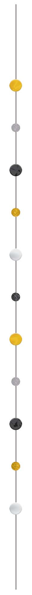 Balloon Fun Strings Black, Silver & Gold