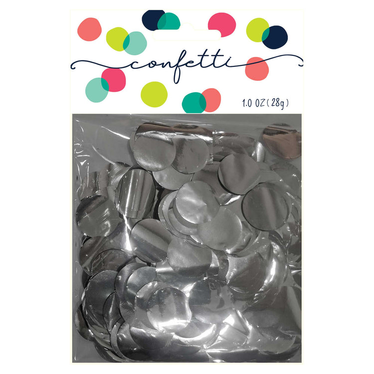 Confetti Circles Metallic Silver 2cm Foil 28g