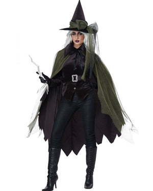 Green Gothic Witch Womens Costume