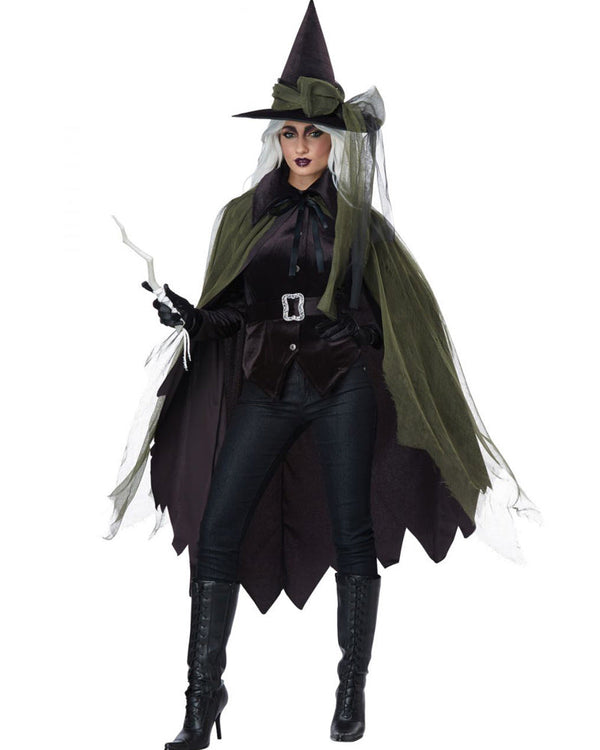 Green Gothic Witch Womens Costume