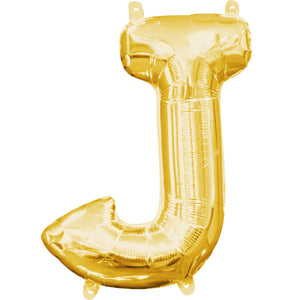 Gold 40cm Letter J Balloon