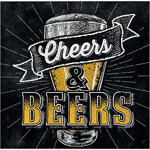 Cheers and Beers Beverage Napkins Pack of 16
