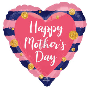 45cm Standard HX Happy Mother's Day Navy & Pink S40