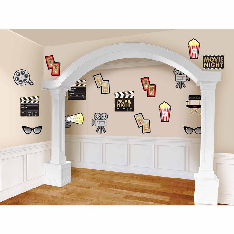 Glitz & Glam Movie Night Cutouts Hot-Stamped Pack of 12