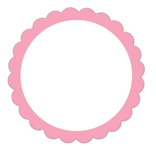 Labels Scalloped - New Pink Pack of 5