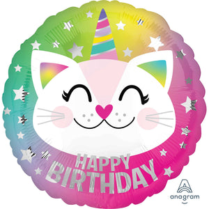 45cm Standard HX Happy Birthday Caticorn Cat Unicorn S40