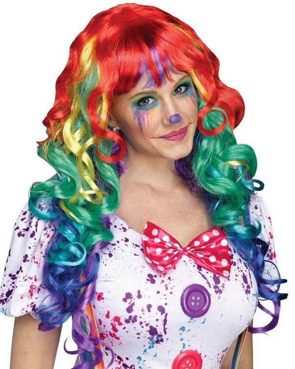 Long Wavy Rainbow Wig