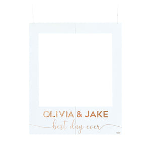 Botanical Wedding Polaroid Frame with Vinyl Stickers