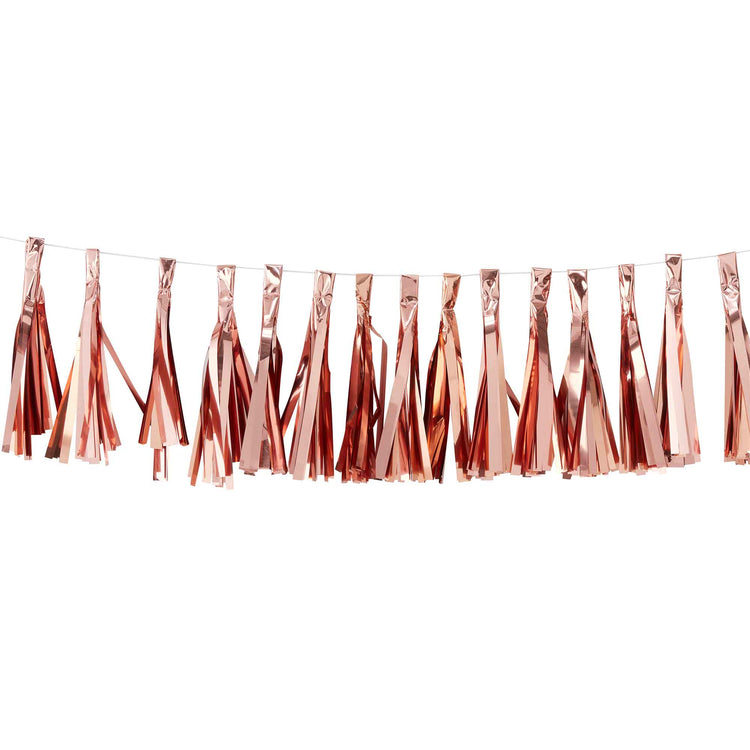 Pick & Mix Rose Gold Tassel Garland Rose Gold Pack of 15